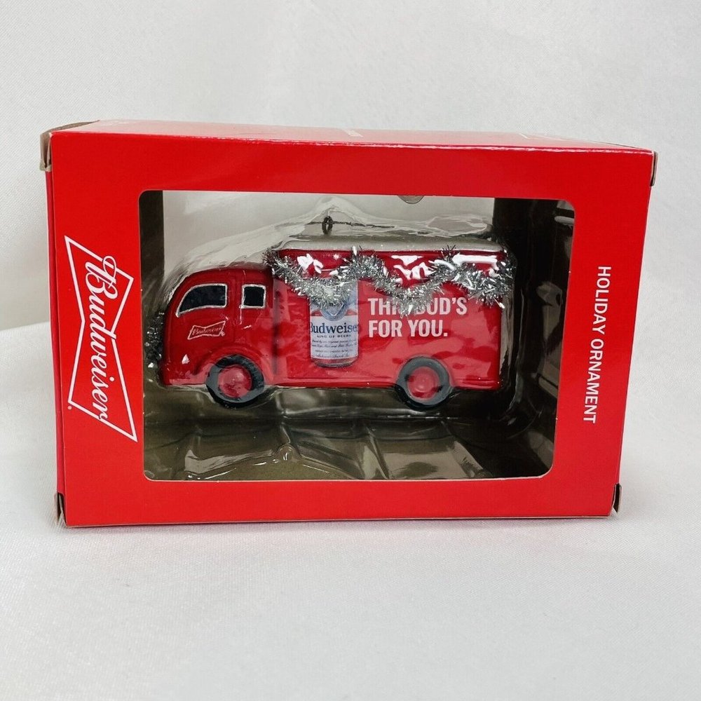 Budweiser Delivery Truck Kurt S. Adler Christmas Holiday Tree Ornament Gift